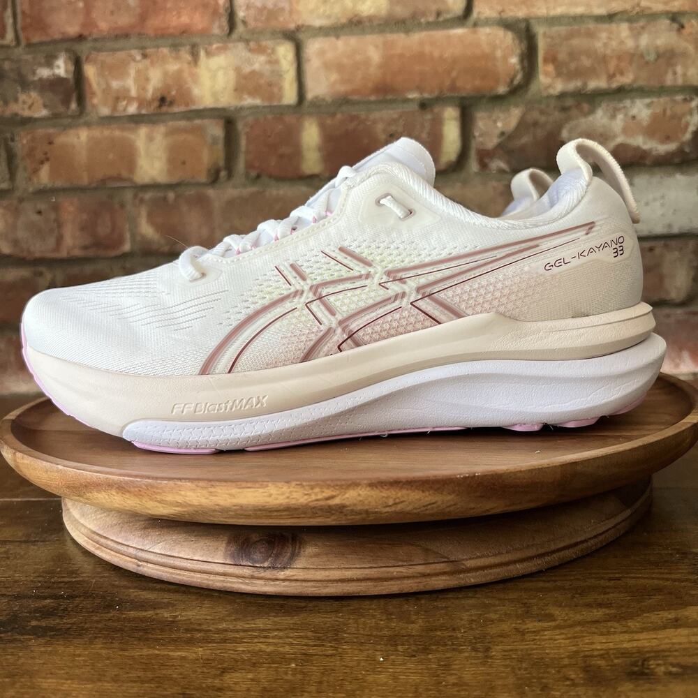 Asics Gel-Kayano 33 Max Cushion Supportive Running White Lilac Women's 10 Shoes